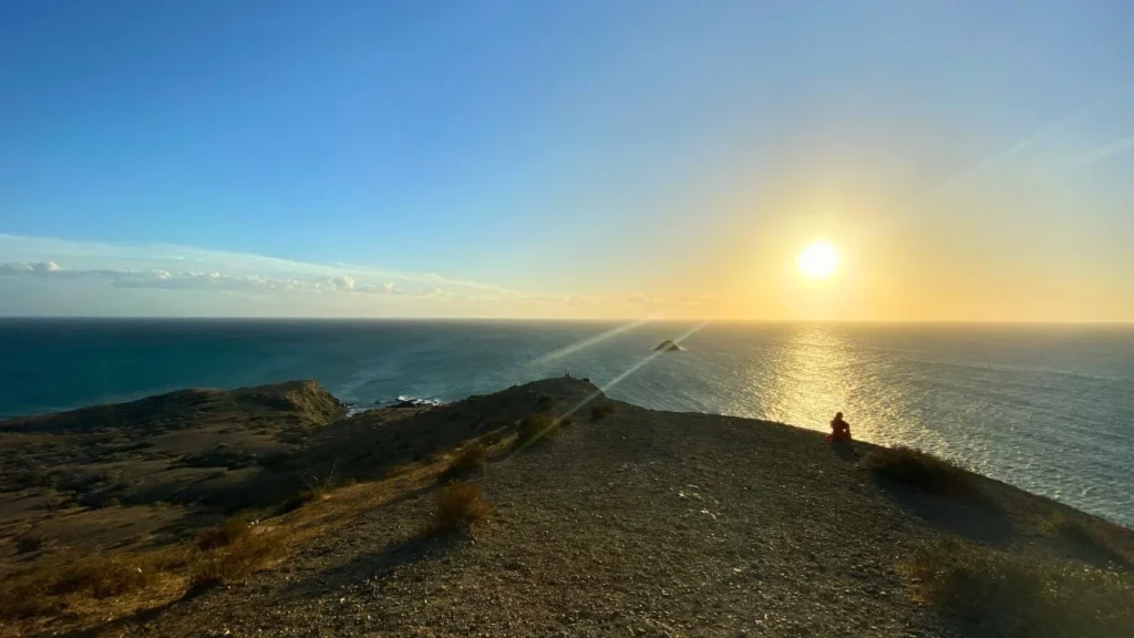 Atardecer en el faro del Cabo de la Vela. La Guajira, Colombia.
