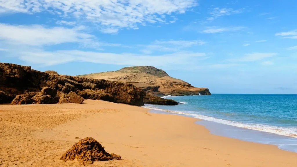 Playa de La Guajira en la costa norte colombiana.